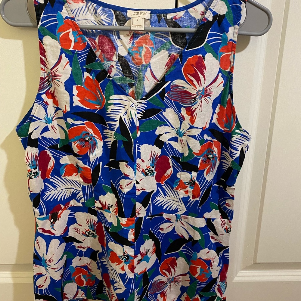 J. Crew Women’s Floral Tank Top Like New Size 8